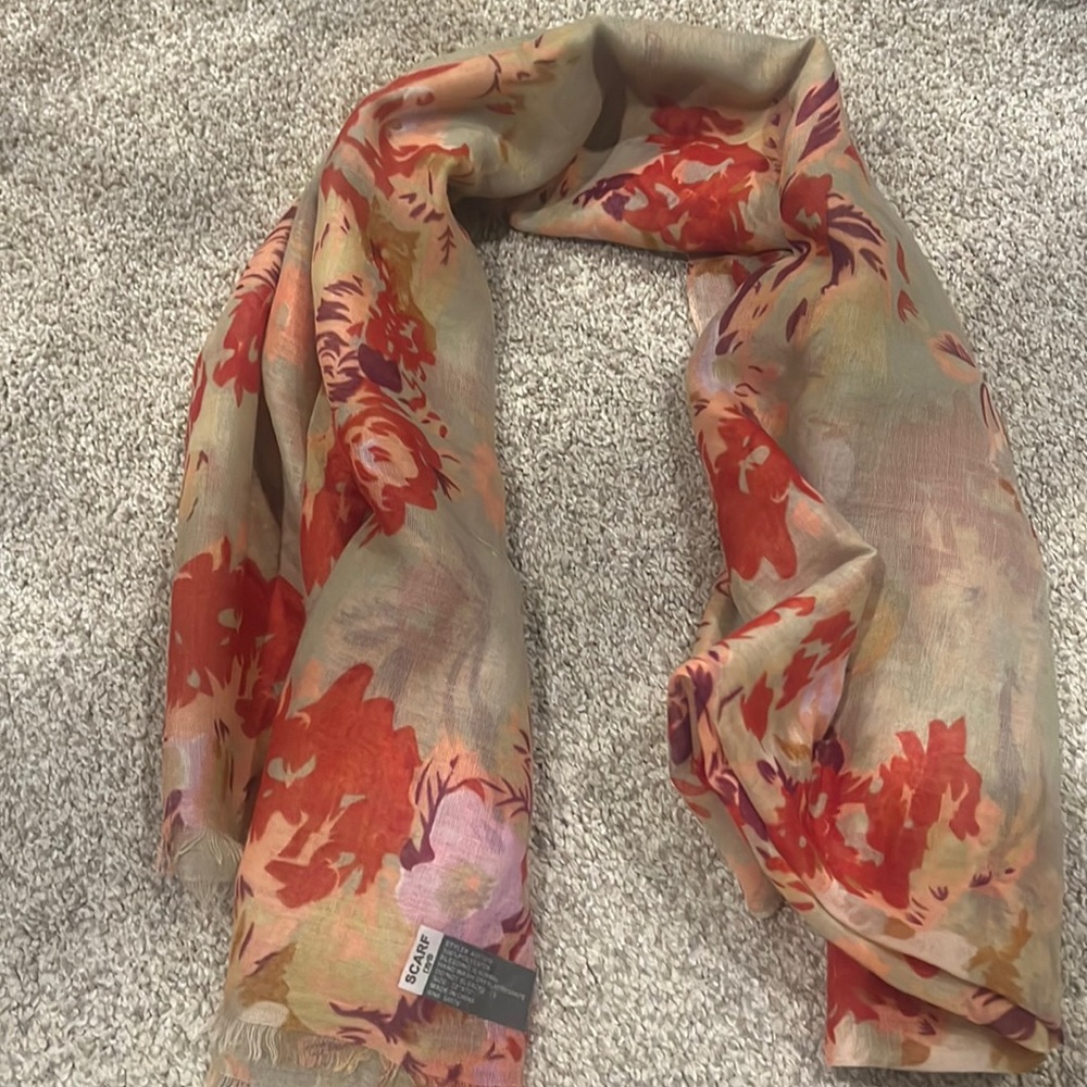 Gently used floral scarf